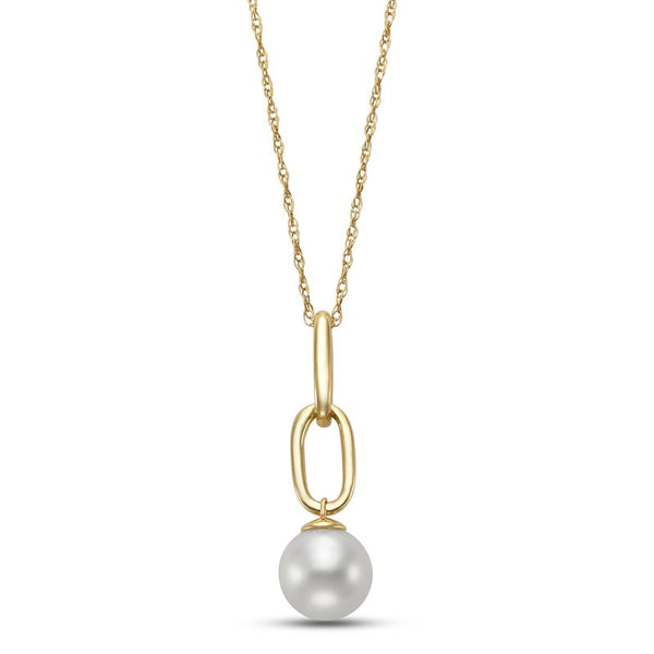 14K Freshwater Pearl Paperclip Necklace: Gifts From The Sea Collection