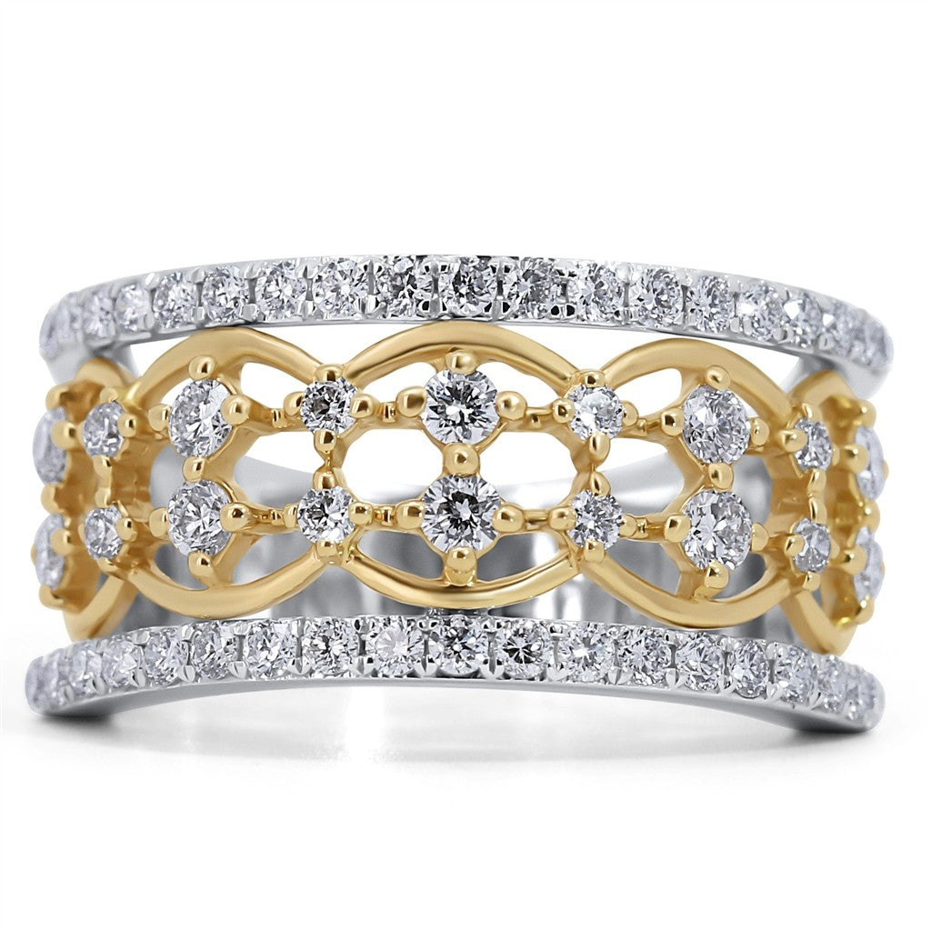 Vintage Two Tone Right Hand Ring