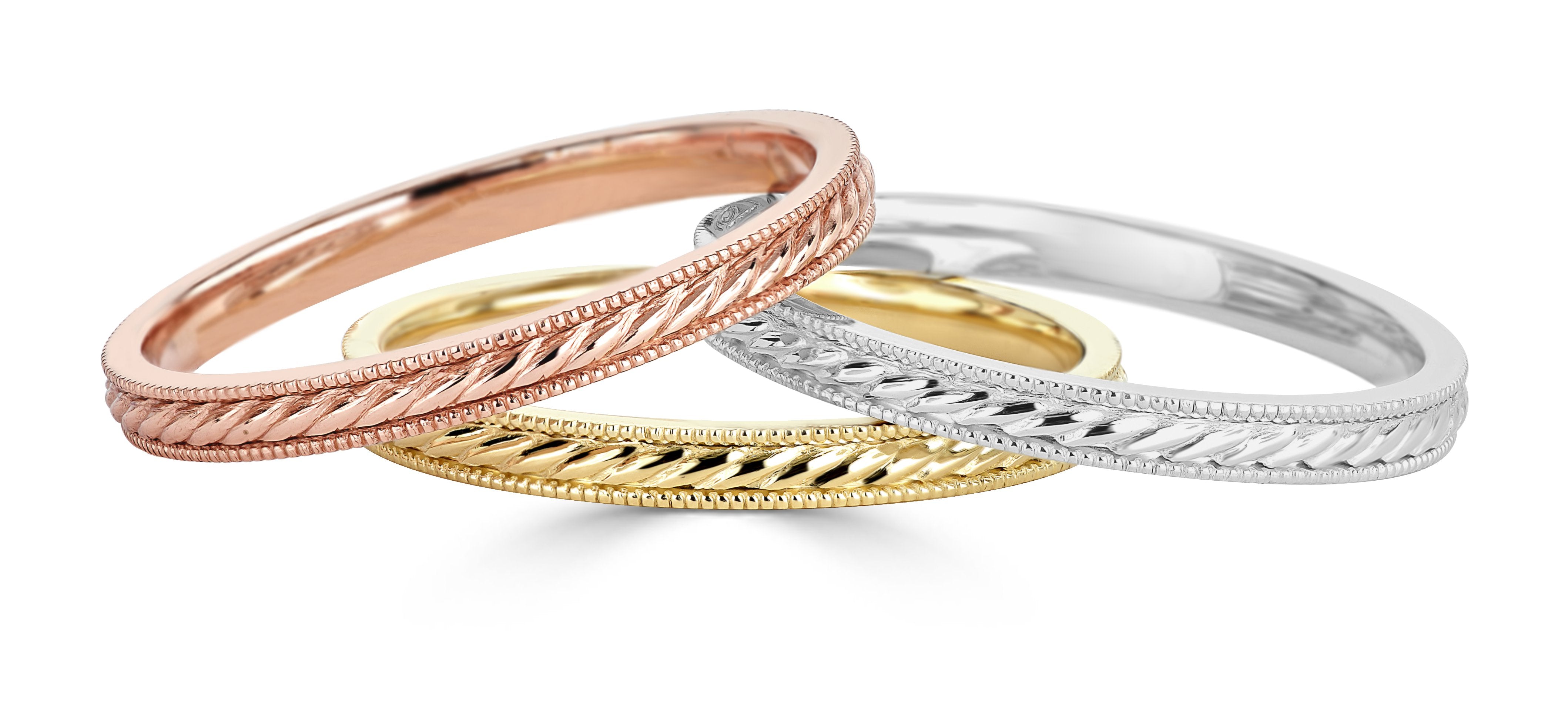 14K Rose Gold Swiss Cut Wedding Band