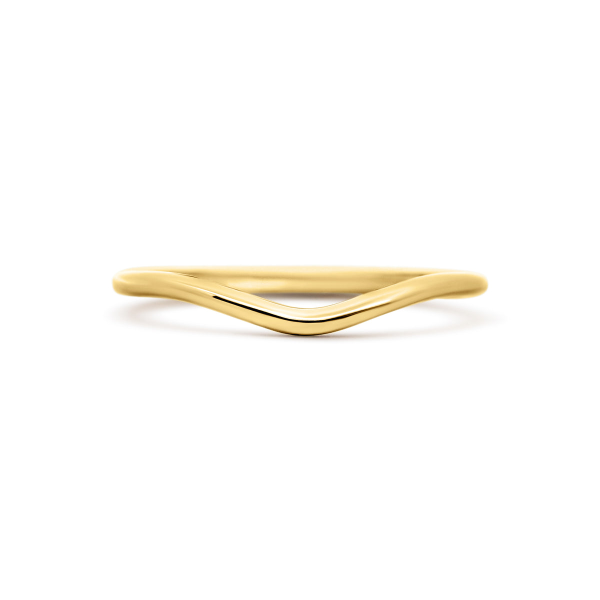 14K Yellow Gold Curved Wedding Band – Joe Kassab Custom Design