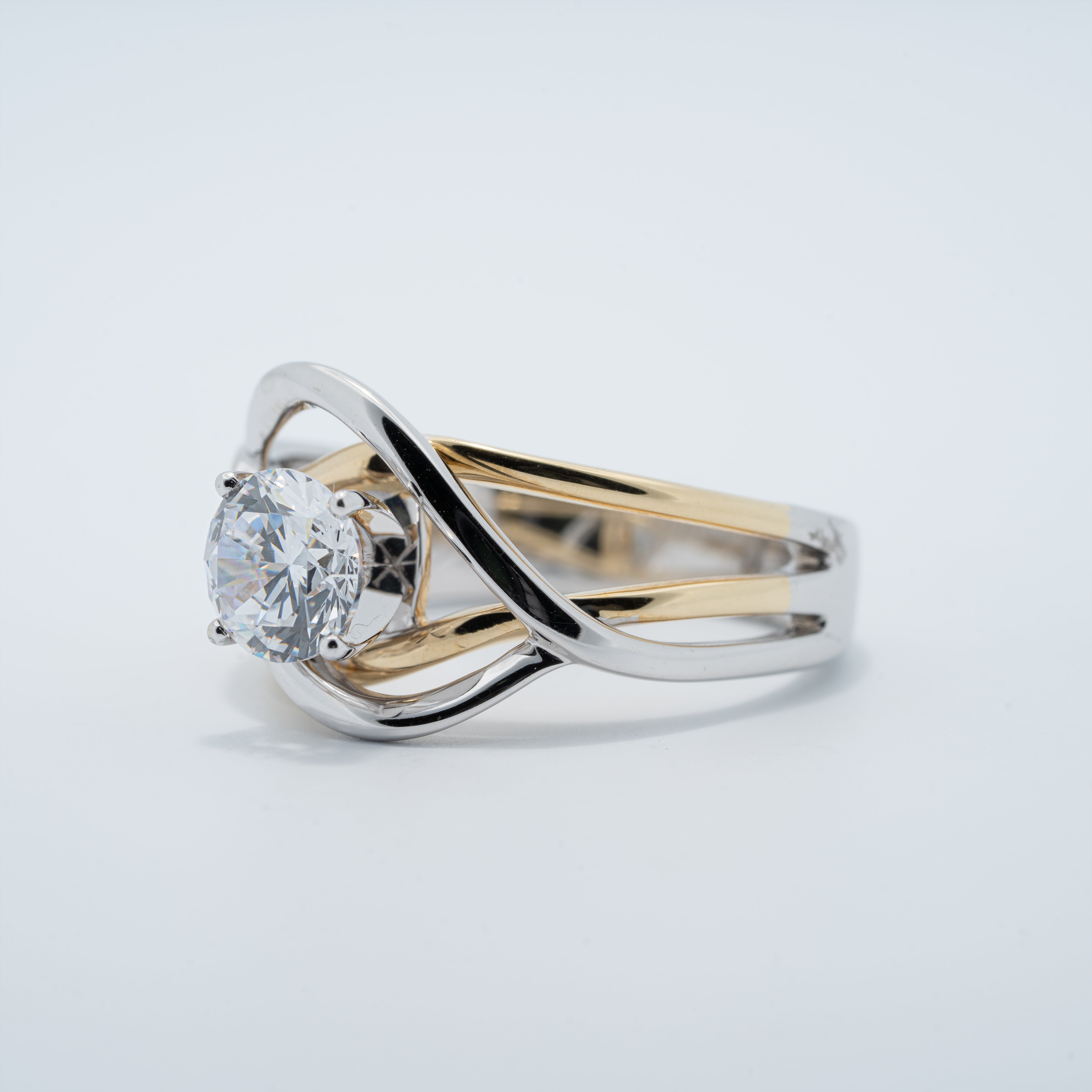 Contemporary Solitaire Engagement Ring