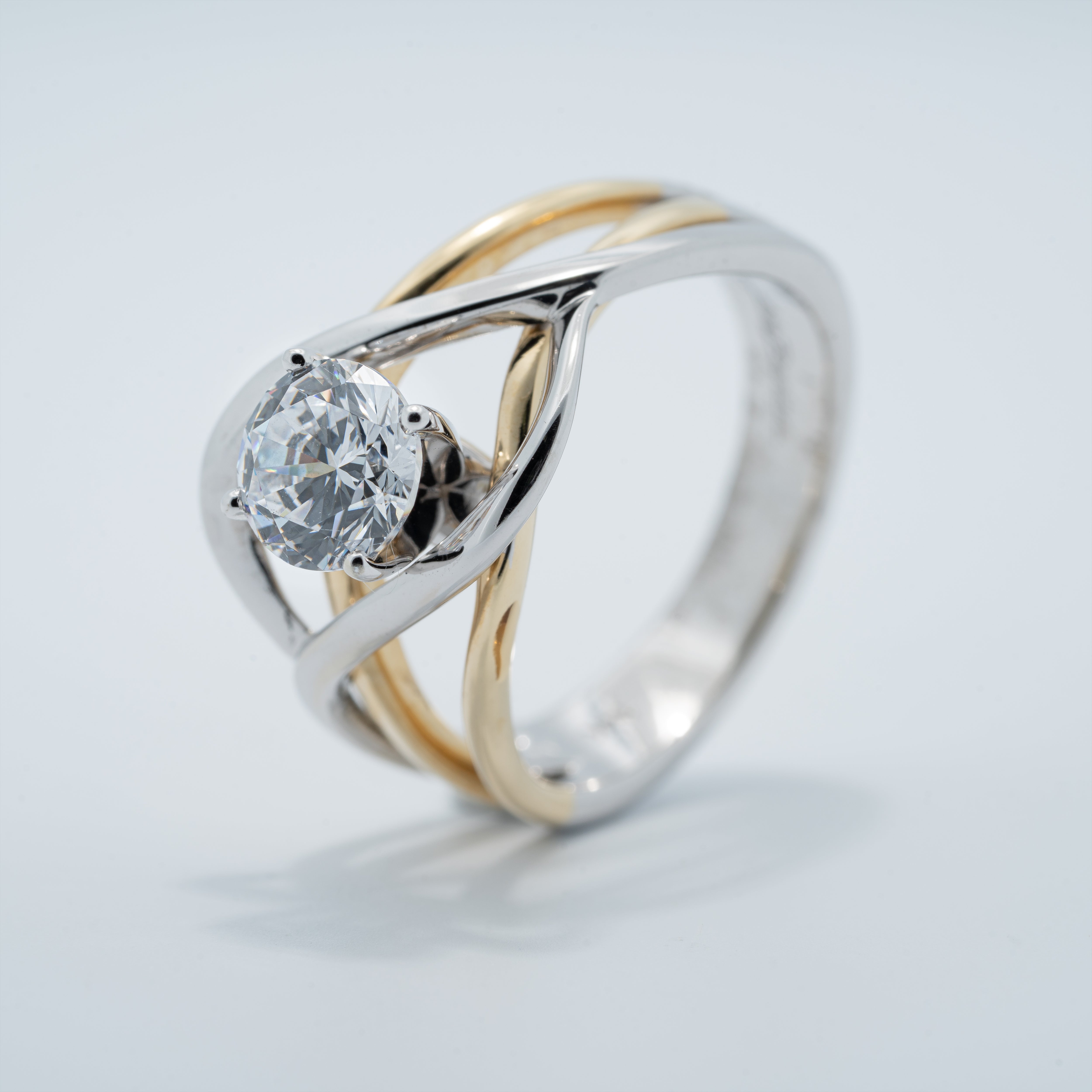Contemporary Solitaire Engagement Ring