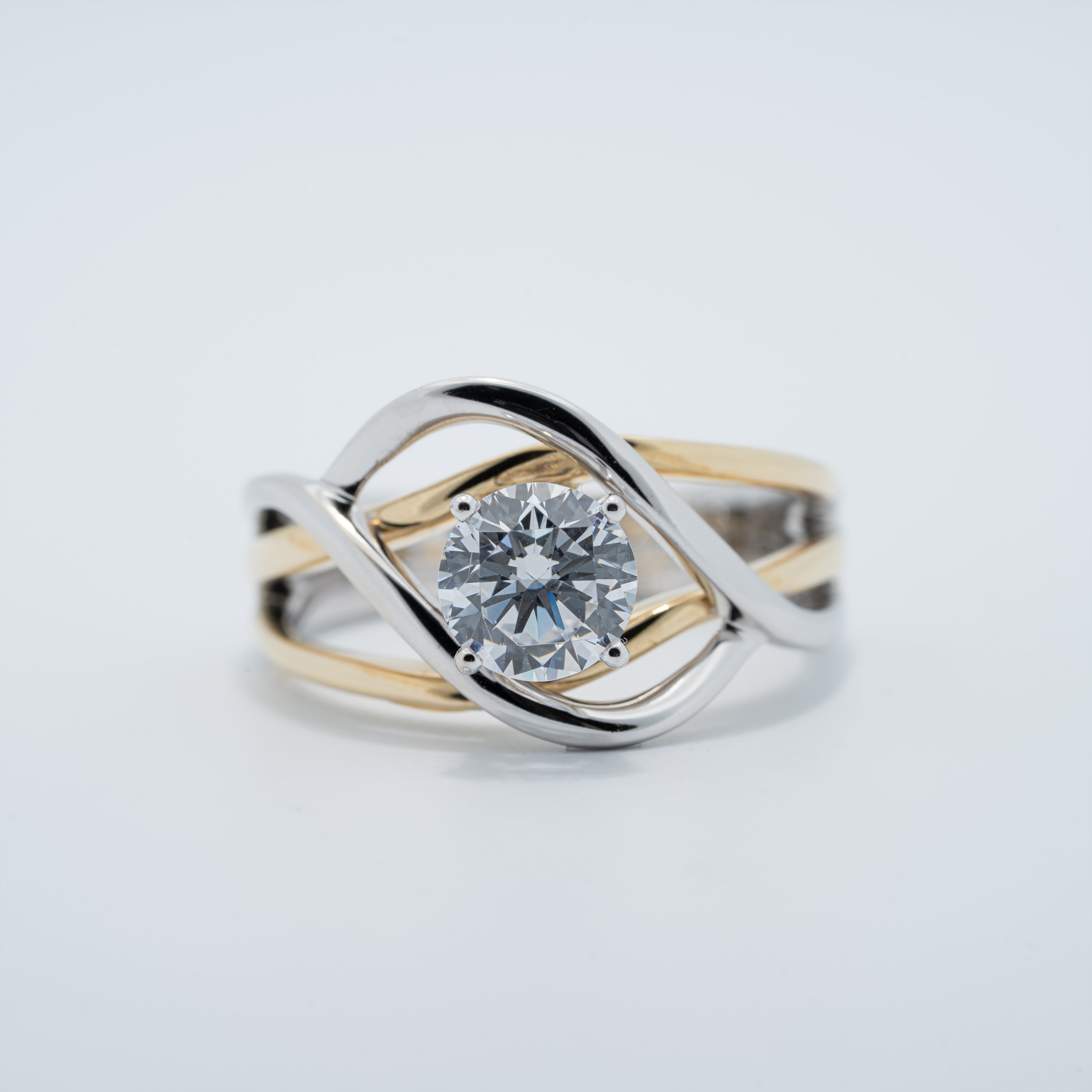 Contemporary Solitaire Engagement Ring