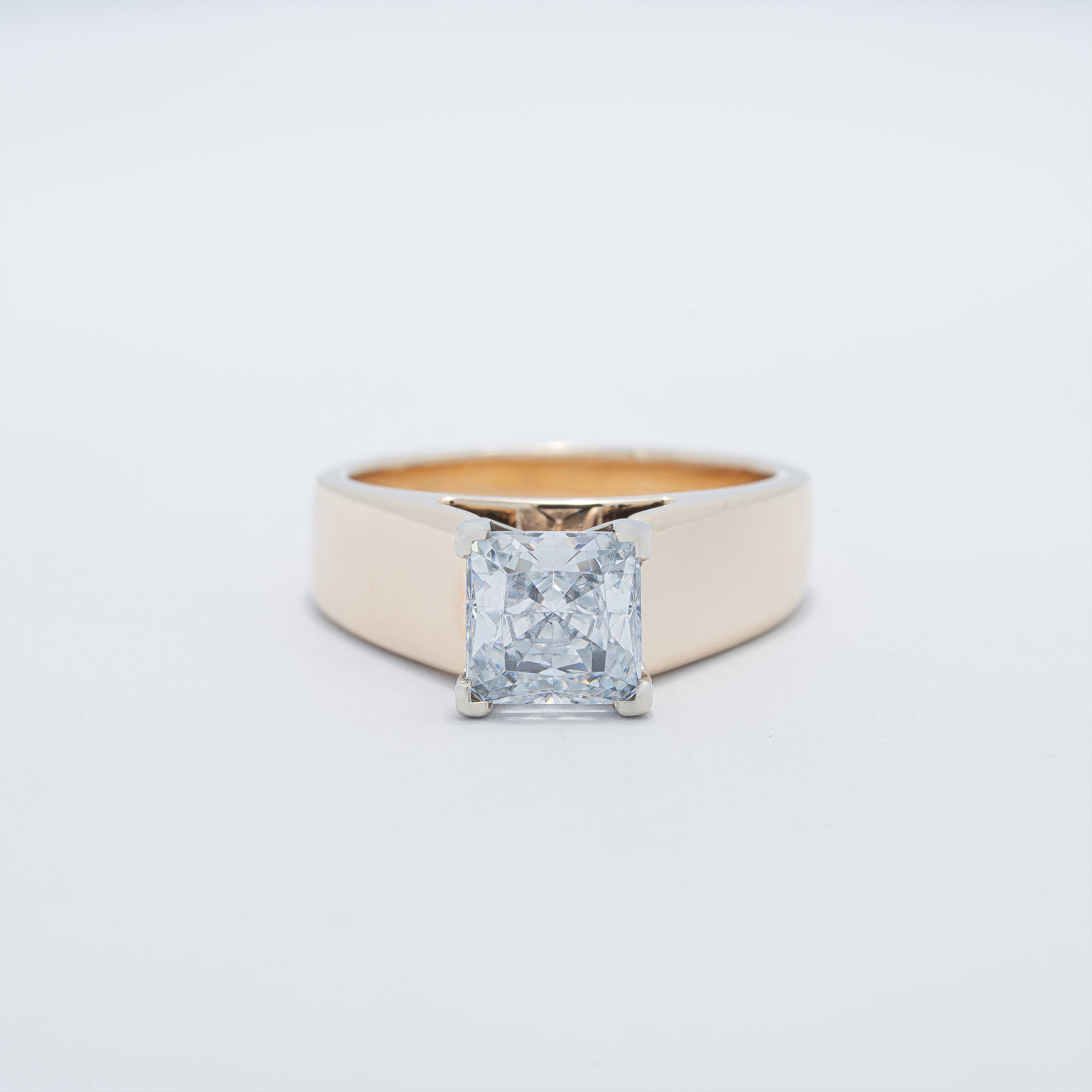 Contemporary Solitaire Engagement Ring