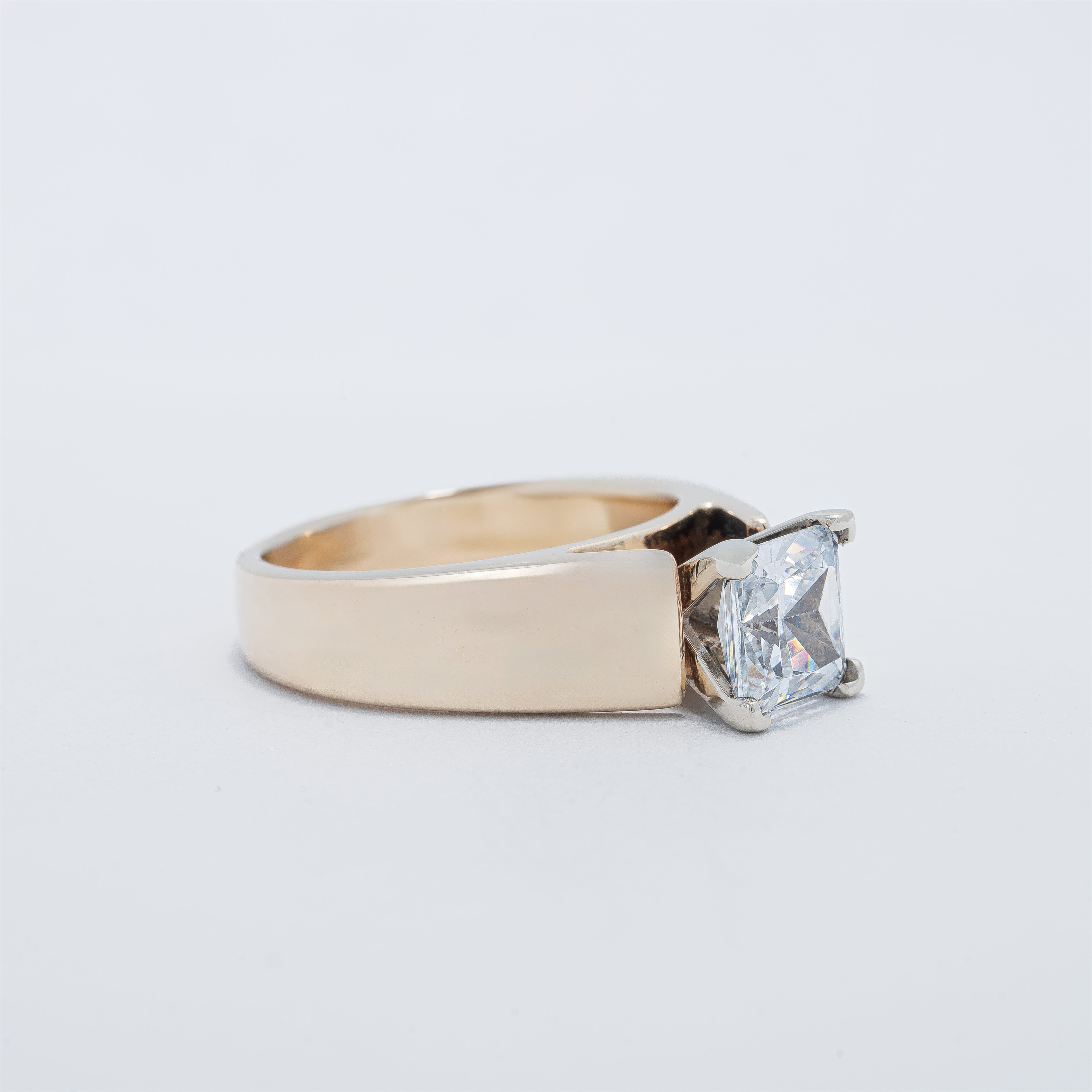 Contemporary Solitaire Engagement Ring