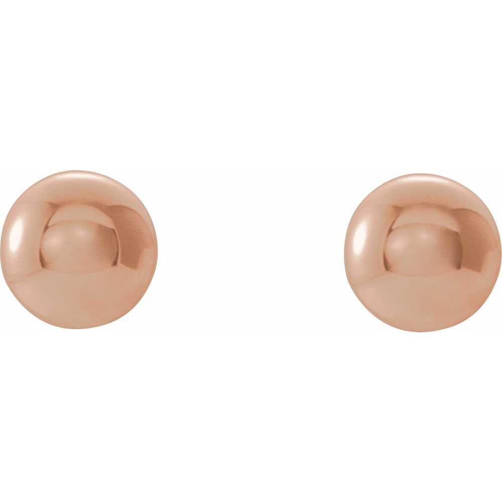 14K Rose Gold 4mm Ball Stud Earrings