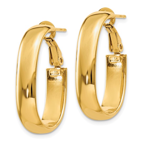 Modern Wide Oval Hoop Earrings