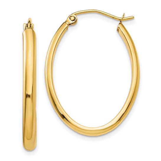 Classic Oval Hoop Earrings