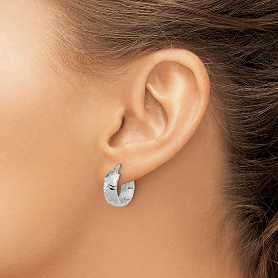 Contempoary Textured Hoop Earrings