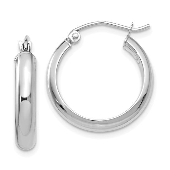 Classic White Gold Hoop Earrings