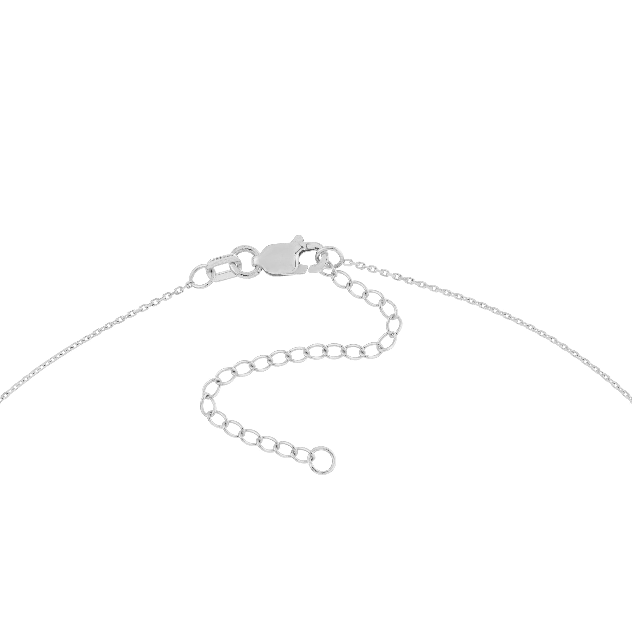 14 Karat White Gold Engravable Bar Necklace