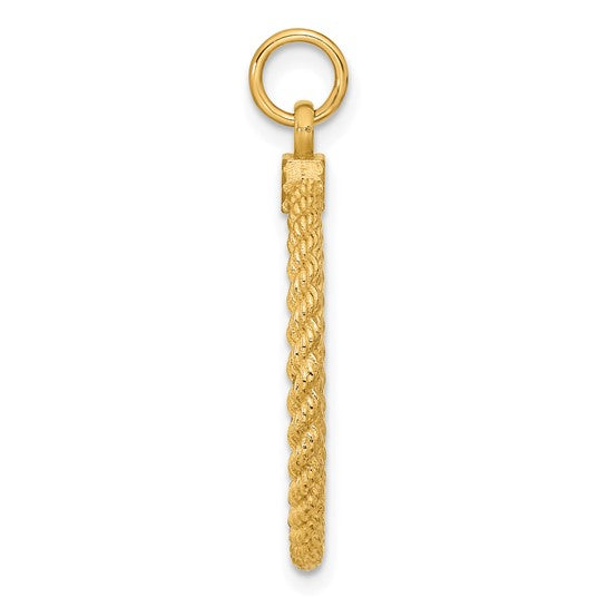14 Karat Yellow Gold Engravable Disc Pendant