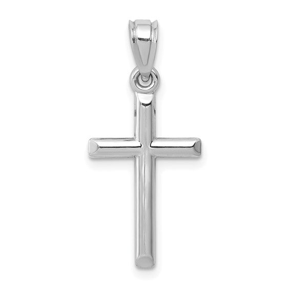 14 Karat White Gold Cross Pendant | Joe Kassab Jewelers