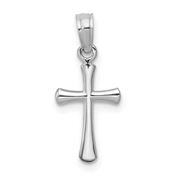 14 Karat White Gold Cross Pendant | Joe Kassab Jewelers