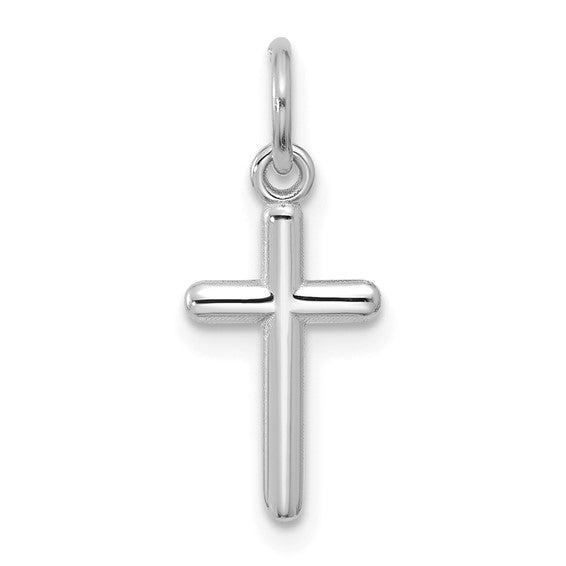 14 Karat White Gold Polished Cross Pendant | Joe Kassab Jewelers