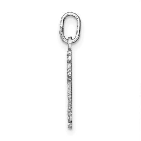 14K White Gold Budded Cross Pendant | Joe Kassab Jewelers