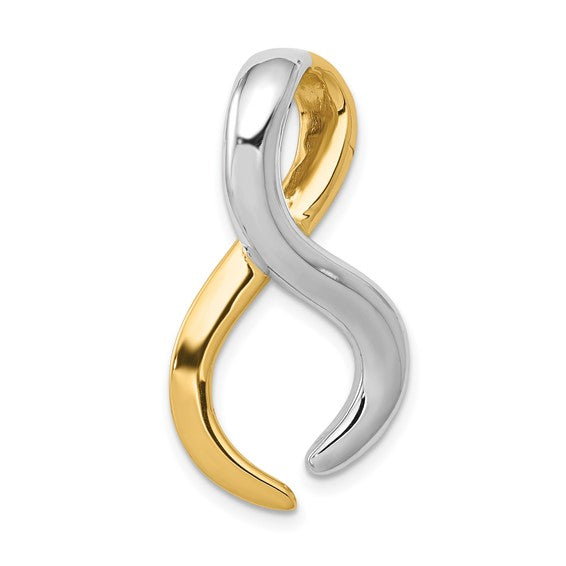 14K White & Yellow Gold Free-Form Pendant | Joe Kassab Jewelers