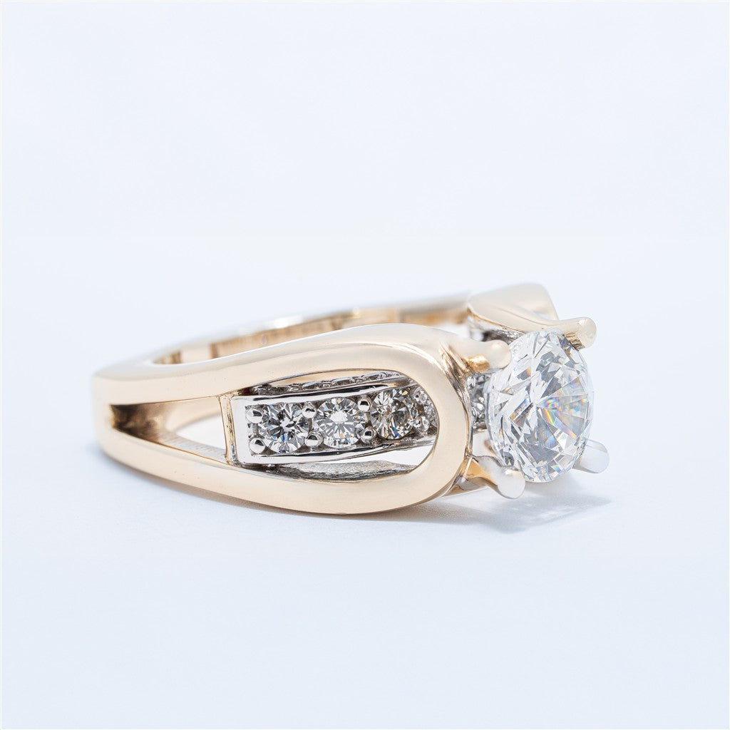 Two-Tone Modern Engagement Ring