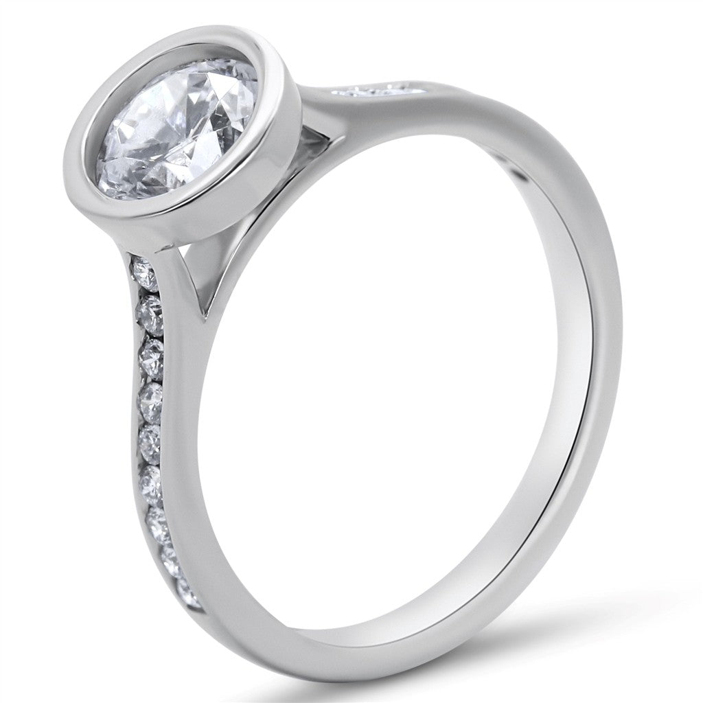 Bezel Set Engagement Ring