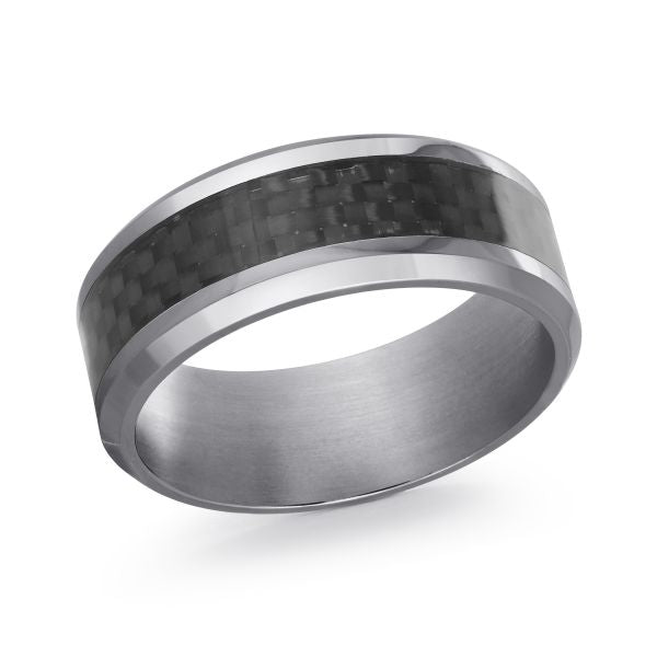 Tantalum & Carbon Fiber Center Wedding Band