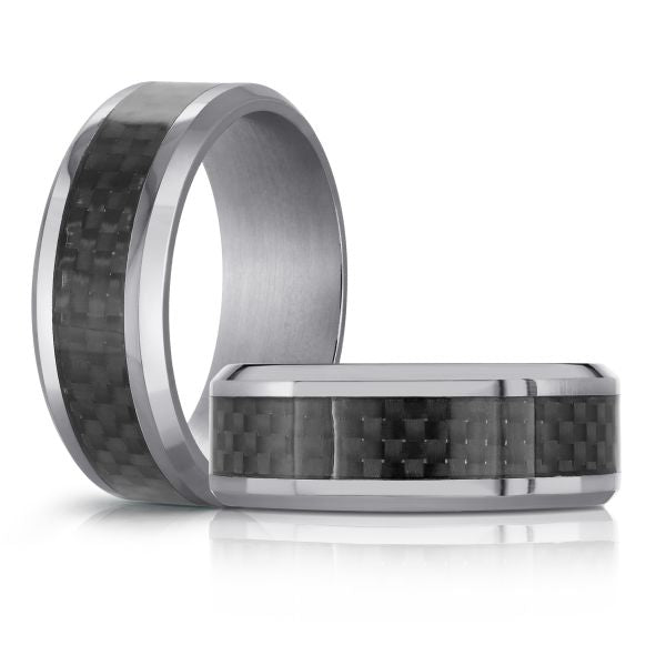 Tantalum & Carbon Fiber Center Wedding Band