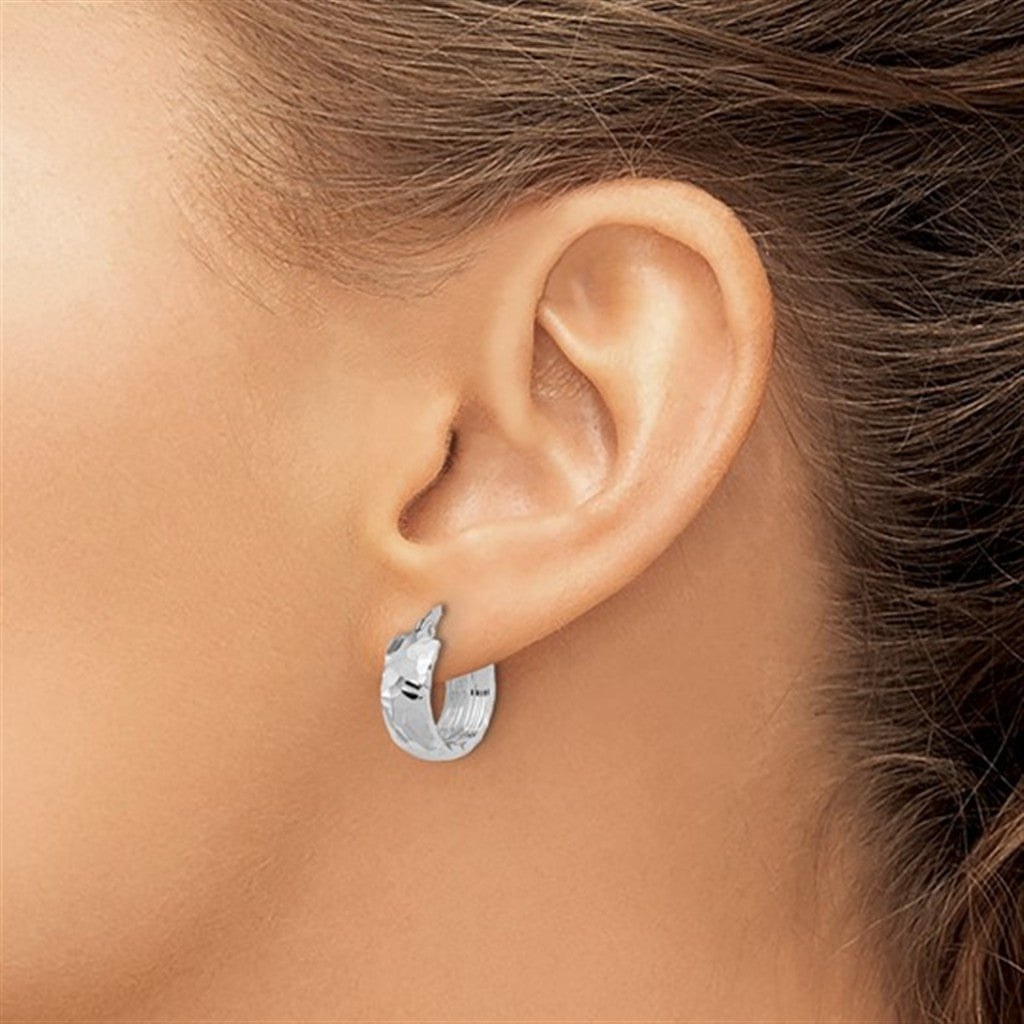 Contempoary Textured Hoop Earrings