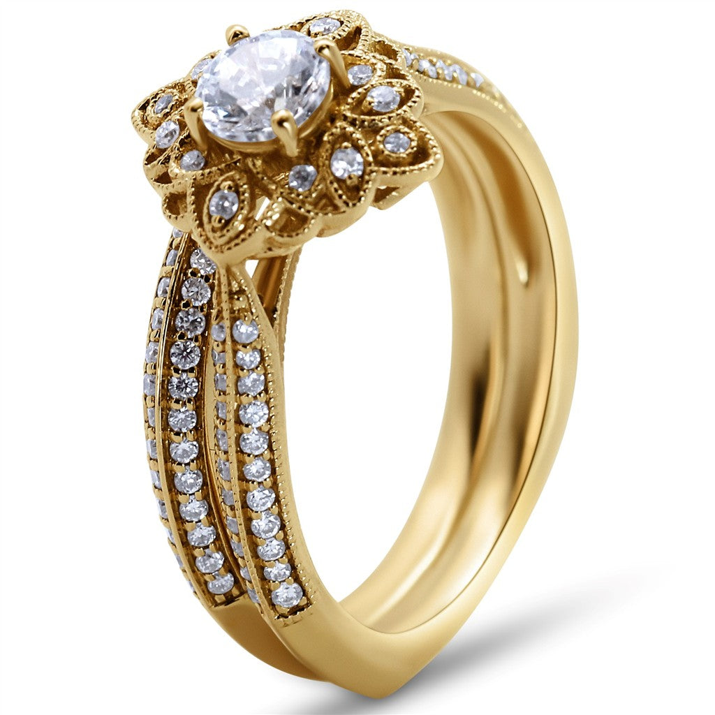 Vintage Filigree Wedding Set