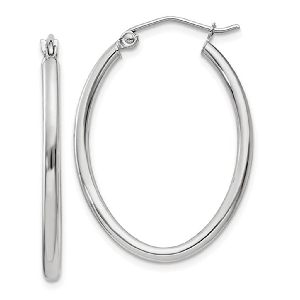 Modern Oval Hoop Earrings