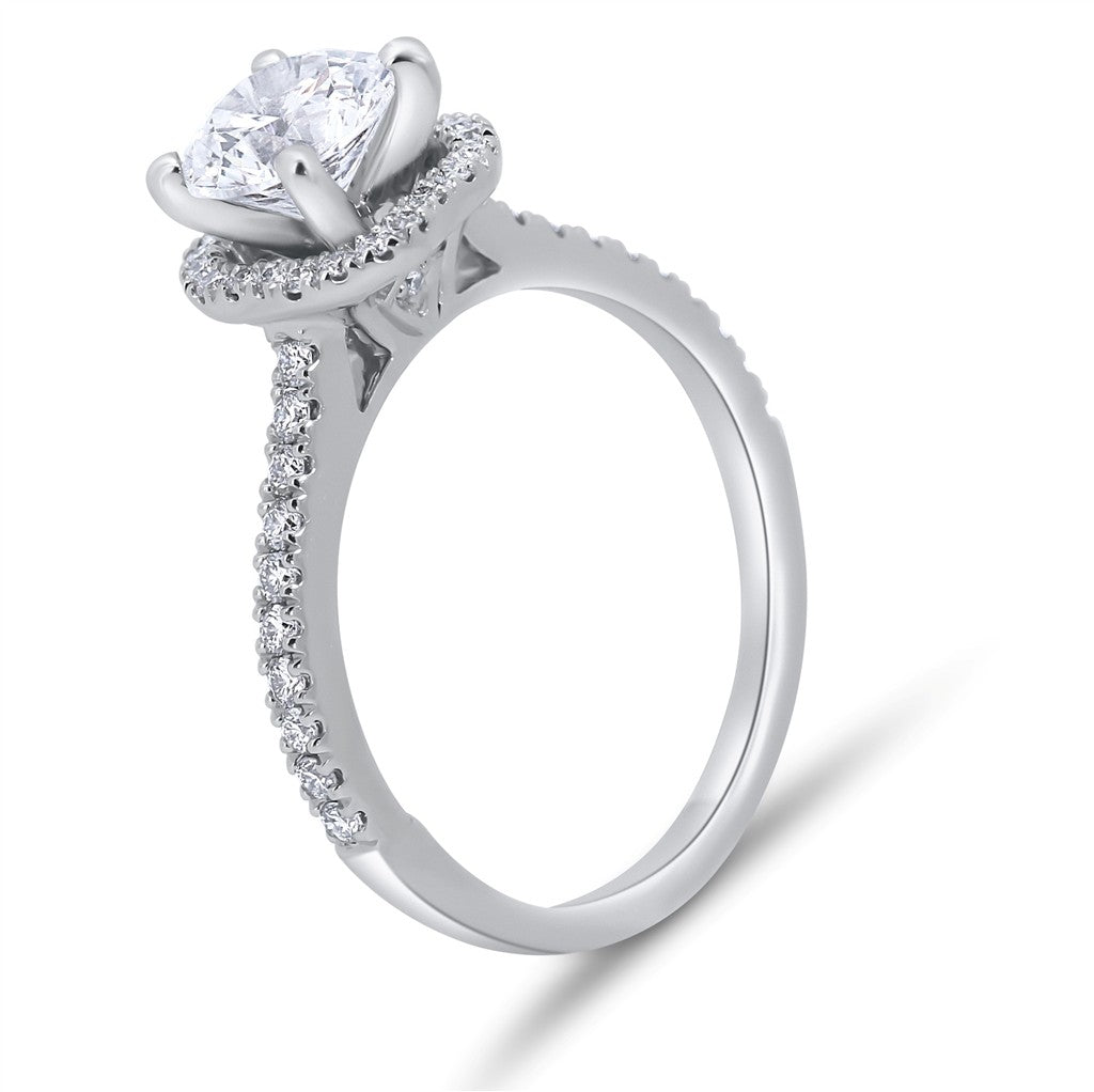 Vintage Halo Engagement Ring