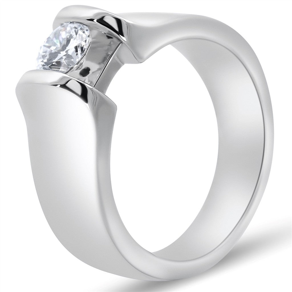 Modern Solitaire Engagement Ring