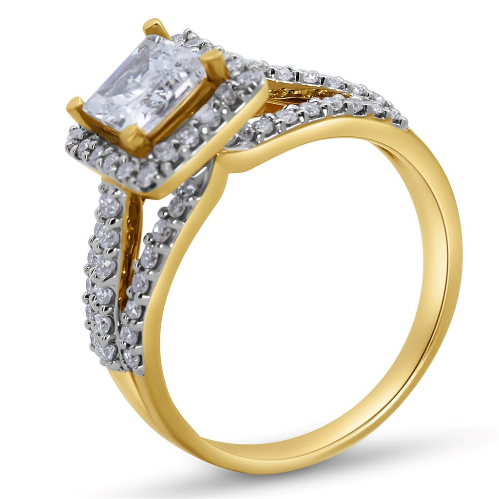 Vintage Halo Engagement Ring