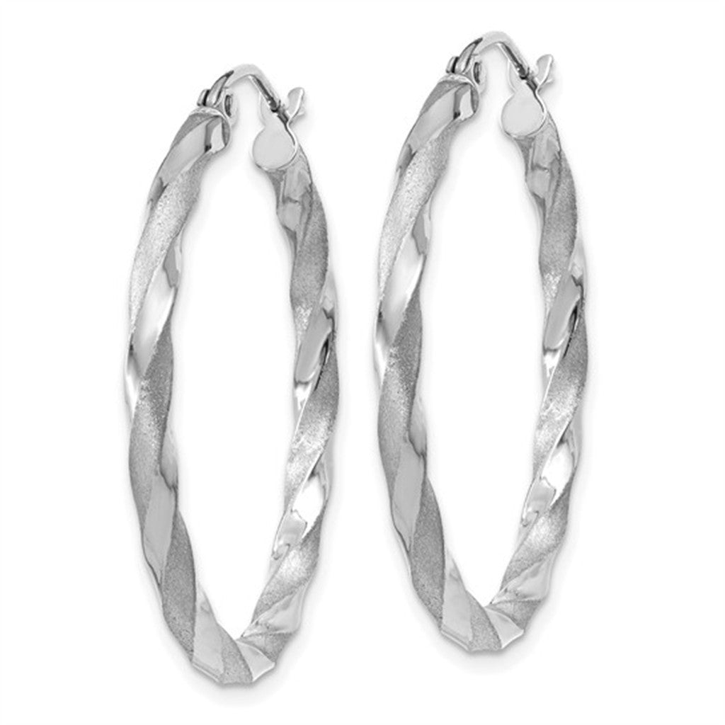 Contemporary Twist Hoop Earrings