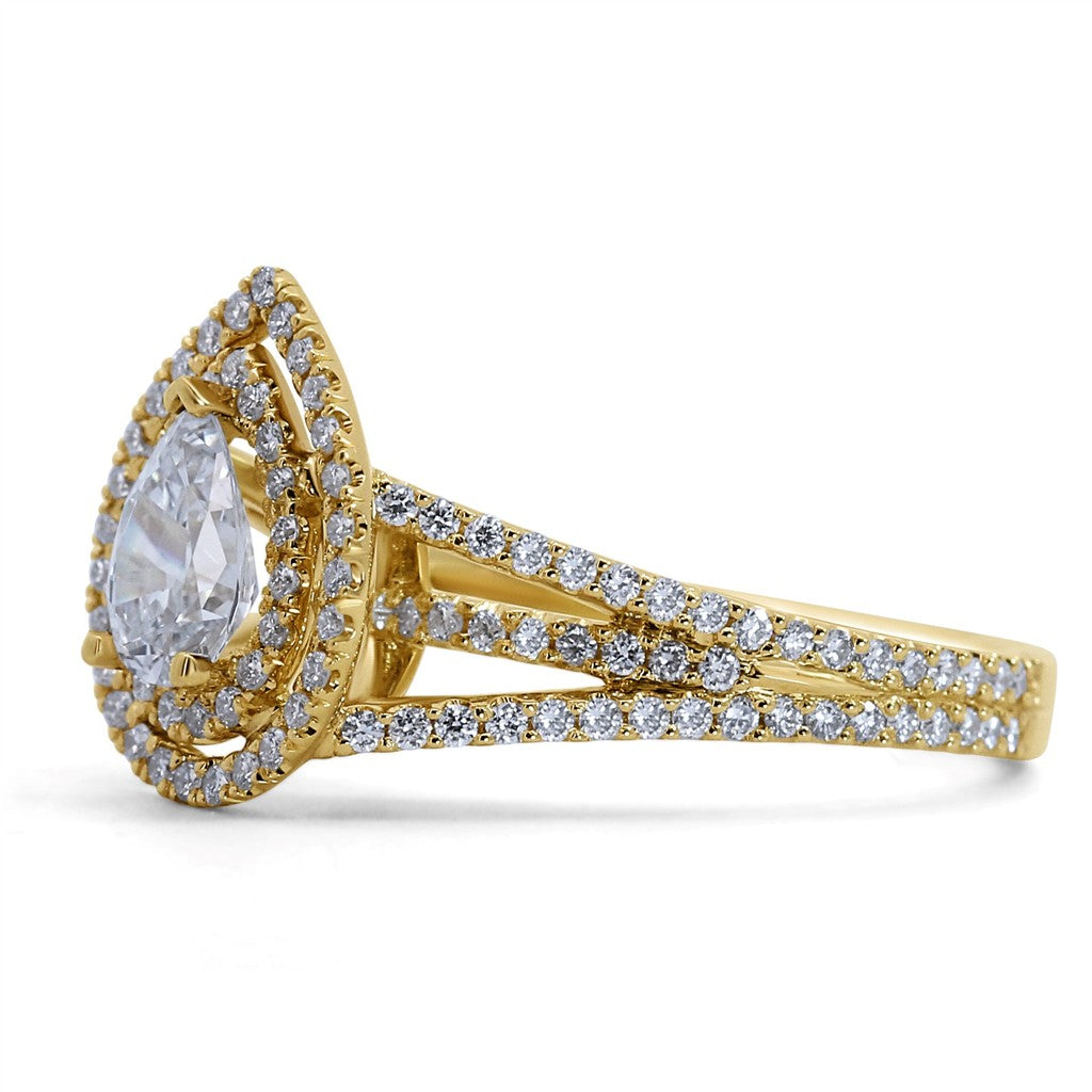 Vintage Double Halo Engagement Ring