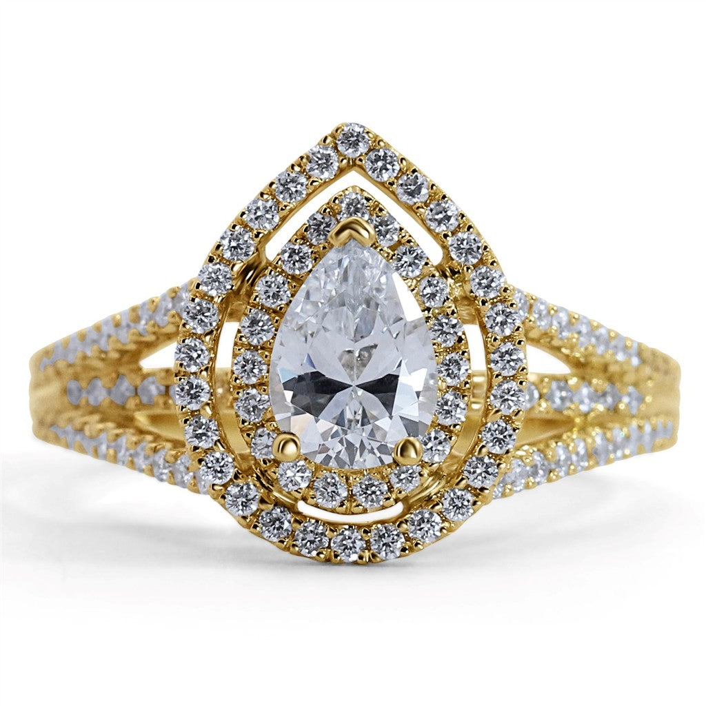 Vintage Double Halo Engagement Ring