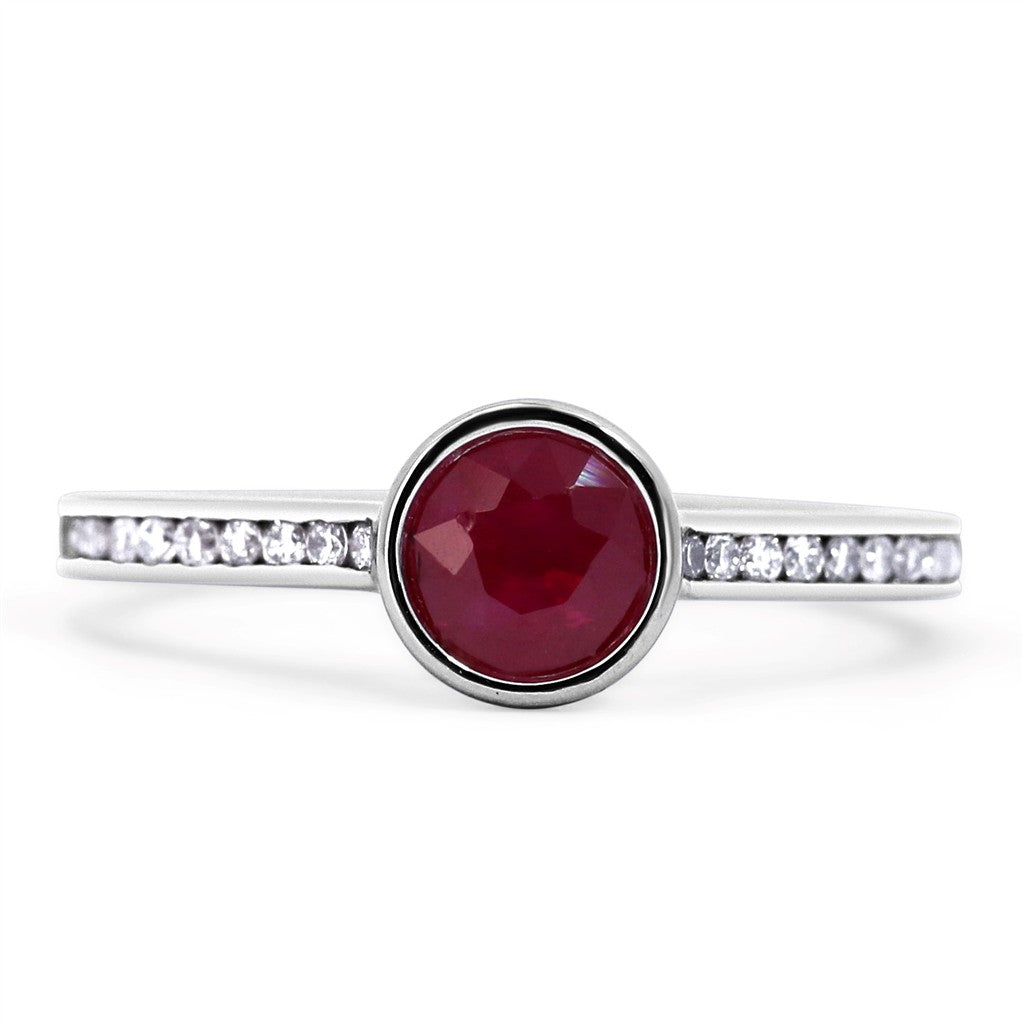 Contemporary Bezel Set Colored Stone Ring
