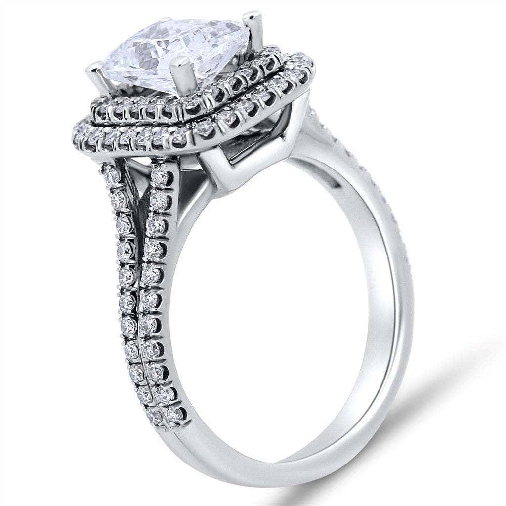 Vintage Double Halo Engagement Ring