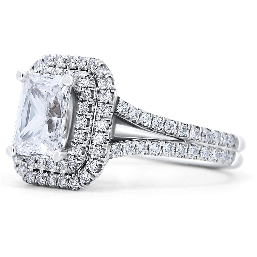 Vintage Double Halo Engagement Ring